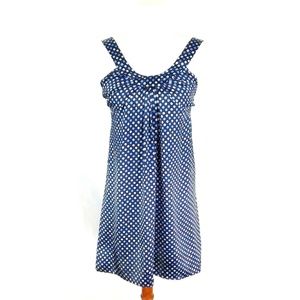 As U Wish Mini Dress Sz 3  Blue Polka Dot